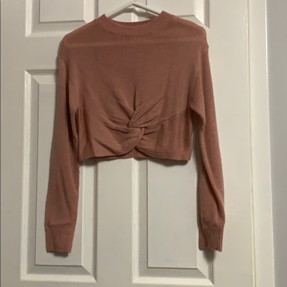 Pink cropped sweater - Picture 2 of 4